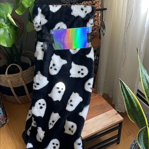 👻Rachel Zoe Luxurious Faux Fur Black & White Ghost Throw👻 NWT!